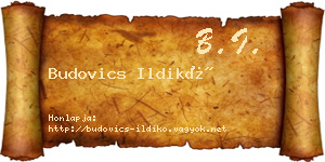 Budovics Ildikó névjegykártya